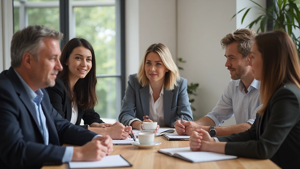 Team van professionals in samenwerking, toont open communicatie en wederzijds begrip