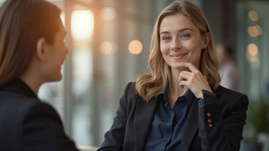 Twee professionals in gesprek met elkaar, demonstreren actieve luisteren en empathie